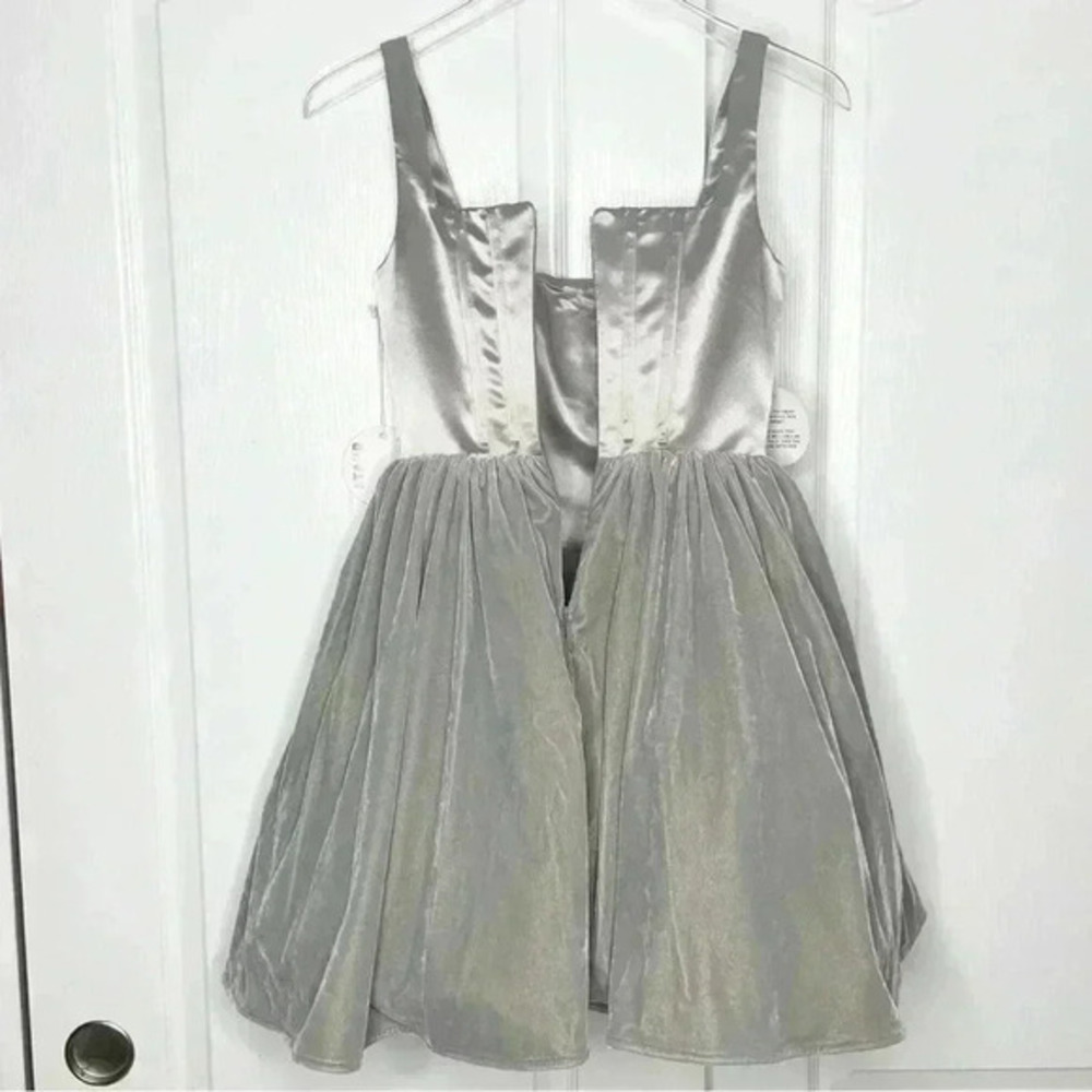 NWT STAUD Landscape Dress in silver corset bodice dress- Size 2 - Picture 8 of 16